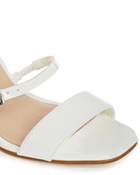 Sandales à talons en cuir blanches Asos