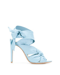 Sandales à talons en cuir bleu clair Alexandre Birman