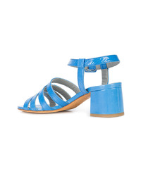 Sandales à talons en cuir bleu clair Maryam Nassir Zadeh
