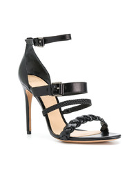 Sandales à talons en cuir noires Alexandre Birman