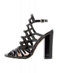 Sandales à talons en cuir noires Primadonna Collection