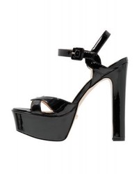 Sandales à talons en cuir noires Primadonna Collection