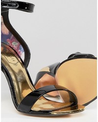 Sandales à talons en cuir noires Ted Baker