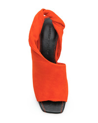 Sandales à talons en cuir orange Sigerson Morrison