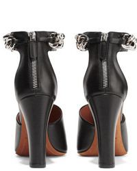 Sandales à talons en cuir ornées noires Givenchy