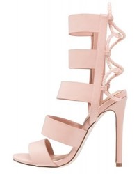 Sandales à talons en cuir roses Aldo