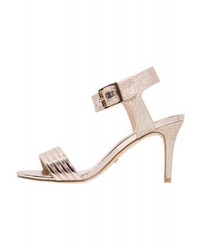 Sandales à talons en cuir roses Buffalo