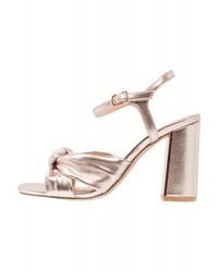 Sandales à talons en cuir roses Office
