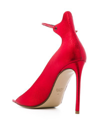 Sandales à talons en cuir rouges Francesco Russo