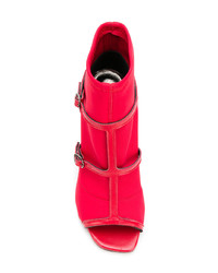Sandales à talons en cuir rouges Marc Ellis