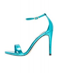 Sandales à talons en cuir turquoise Steve Madden