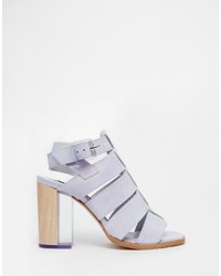 Sandales à talons en cuir violet clair Miista