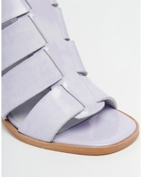 Sandales à talons en cuir violet clair Miista