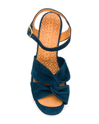 Sandales à talons en daim bleu marine Chie Mihara