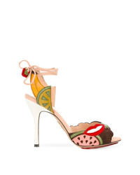 Sandales à talons en daim multicolores Charlotte Olympia