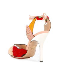 Sandales à talons en daim multicolores Charlotte Olympia