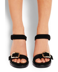 Sandales à talons en daim noires Givenchy