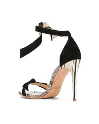 Sandales à talons en daim noires Alexandre Birman