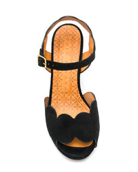Sandales à talons en daim noires Chie Mihara