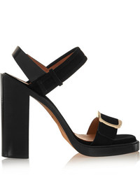 Sandales à talons en daim noires Givenchy