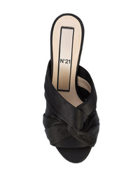 Sandales à talons en satin noires N°21