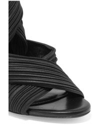 Sandales à talons en satin noires Tom Ford