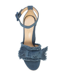 Sandales à talons en toile bleues Marion Parke