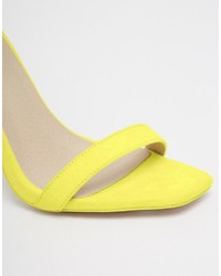 Sandales à talons jaunes Asos