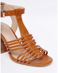 Sandales à talons marron clair Asos