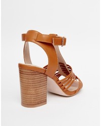 Sandales à talons marron clair Asos