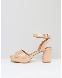 Sandales à talons marron clair Asos