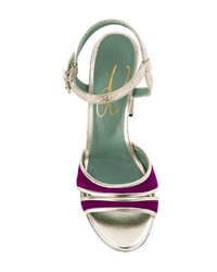 Sandales à talons multicolores Paola D'arcano