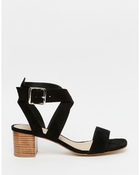 Sandales à talons noires Asos