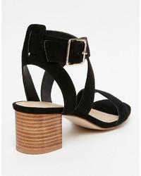 Sandales à talons noires Asos