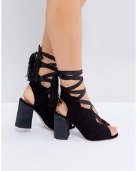 Sandales à talons noires Asos