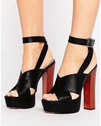 Sandales à talons noires Asos