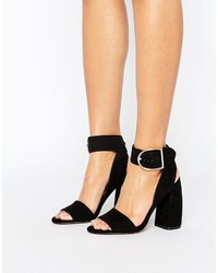 Sandales à talons noires Asos