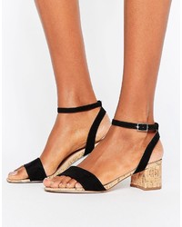 Sandales à talons noires Asos