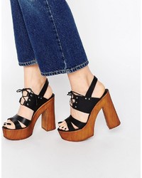 Sandales à talons noires Asos