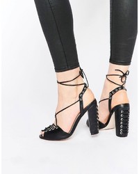 Sandales à talons noires Asos