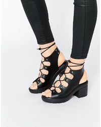 Sandales à talons noires Asos