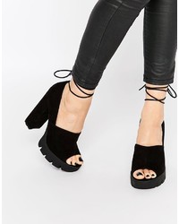 Sandales à talons noires Asos