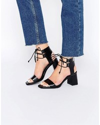 Sandales à talons noires Asos