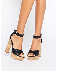 Sandales à talons noires Asos