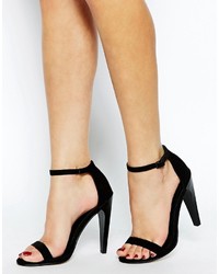 Sandales à talons noires Asos