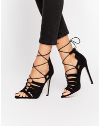 Sandales à talons noires Asos