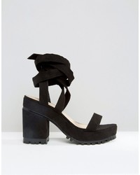 Sandales à talons noires Asos