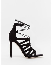 Sandales à talons noires Asos