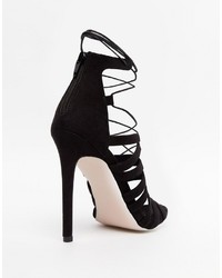 Sandales à talons noires Asos