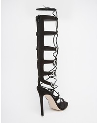 Sandales à talons noires Asos